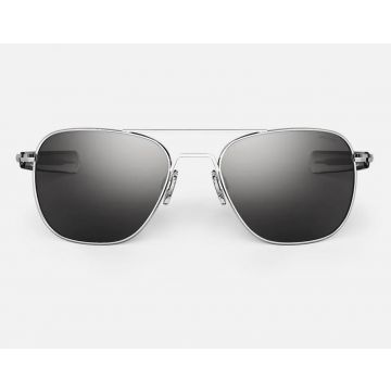 Randolph Engineering Aviator AF078 55mm Bright Chrome/Gray Polarized - Optilens.de 