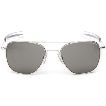 Randolph Engineering Aviator AF085 55mm Matte Chrome/Gray Glass AR -  Optilens.de 